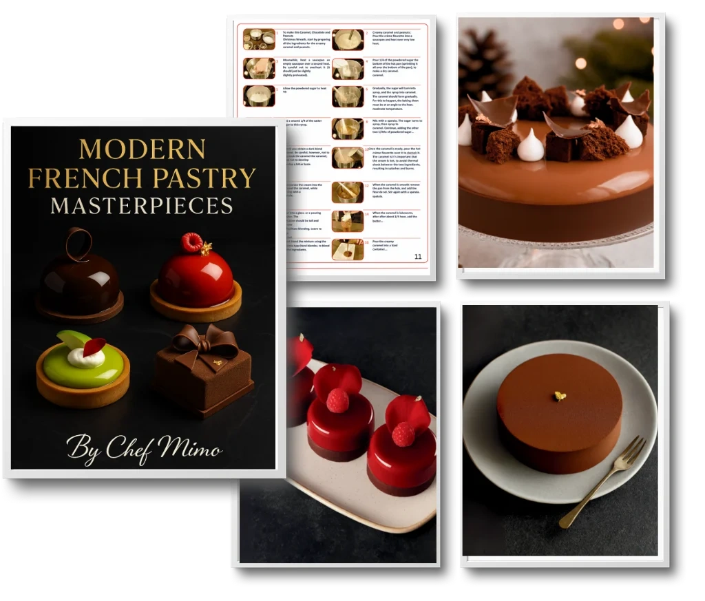 3D Mockup of Modern French Pastry Masterpieces Cookbook
